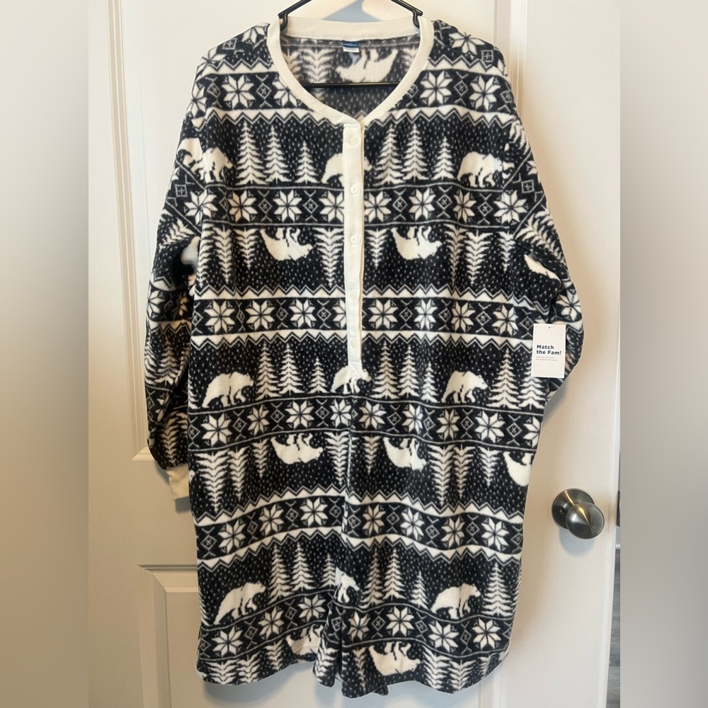 NWT Old Navy XXL fleece pajama romper